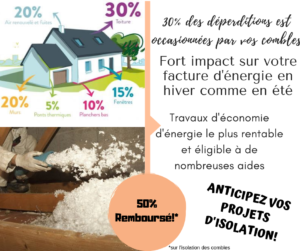 isolation combles 50 %