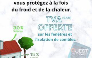 Tva offerte sur l'isolation de combles chez Ouest Ouvrage à St Mathurin sur loire