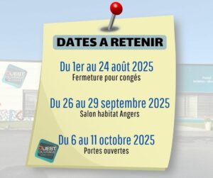 Les dates à retenir