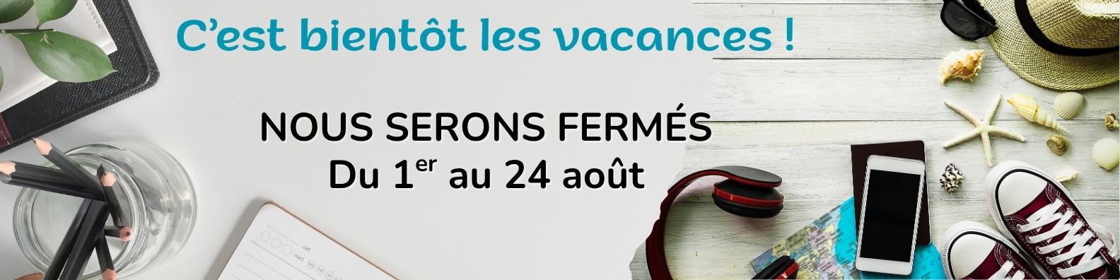 Ouest Ouvrage en congés d'été du 1er au 24 aout 2025.