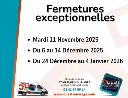 Fermetures exceptionnelles
