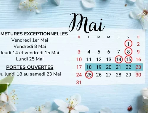 Fermetures mai 2026